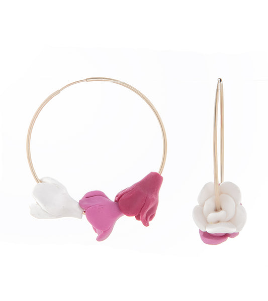 Pendientes medianos de aro Lokelani Mix