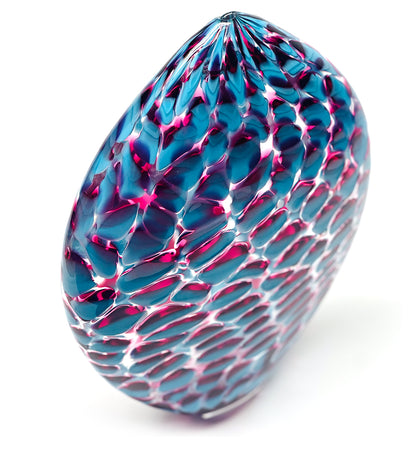 Glass Sculpture "Azure Parrot" by Jonathan Swan