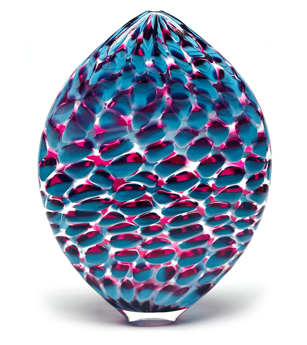 Glass Sculpture "Azure Parrot" by Jonathan Swan