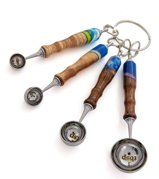 Koa Measuring Spoons/Melon Ballers - Blue