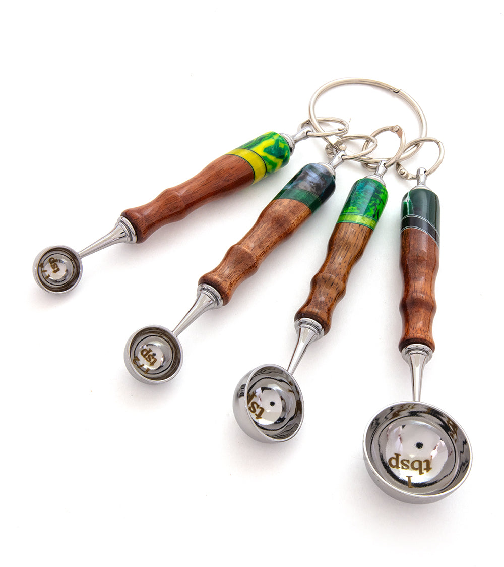 Koa Measuring Spoons/Melon Ballers - Green