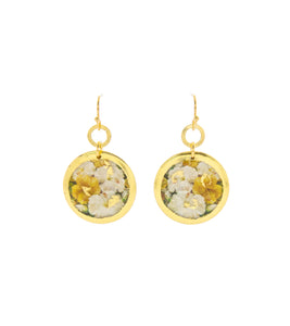 Eva Makk "Hibiscus" Disc Earrings