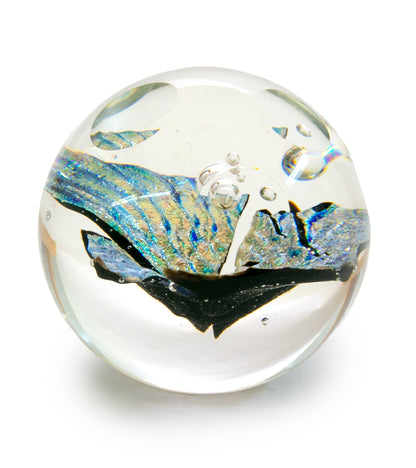 Glass "Sparkling Faceted Paper Weight" by Ben Silver