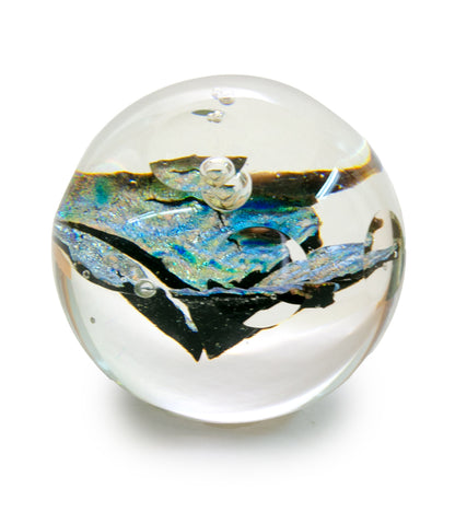 Glass "Sparkling Faceted Paper Weight" by Ben Silver