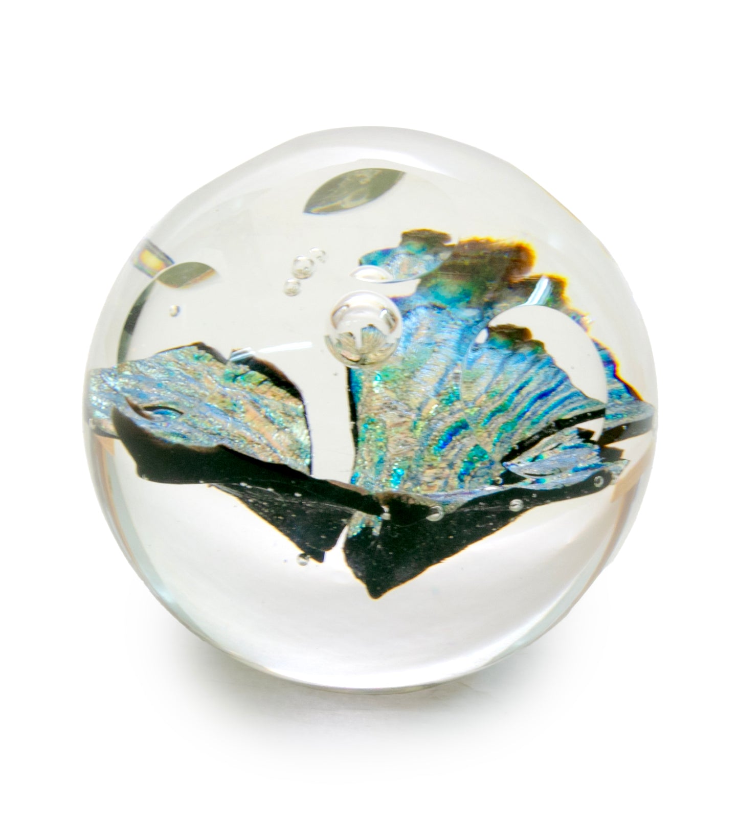 Glass "Sparkling Faceted Paper Weight" by Ben Silver