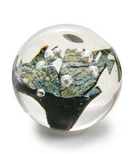 Glass Sculpture "Sparkling Faceted Paper Weight" by Ben Silver