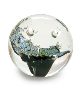 Glass Sculpture "Sparkling Faceted Paper Weight" by Ben Silver