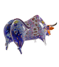 Glass Sculpture "Bull" by Ben Silver