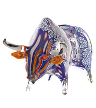 Glass Sculpture "Bull" by Ben Silver