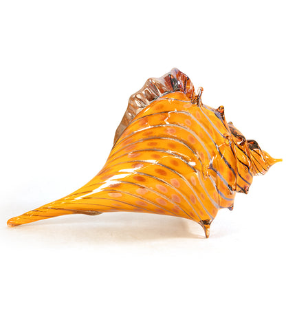 Glass Sculpture "Conch Shell Coral" by Ben Silver