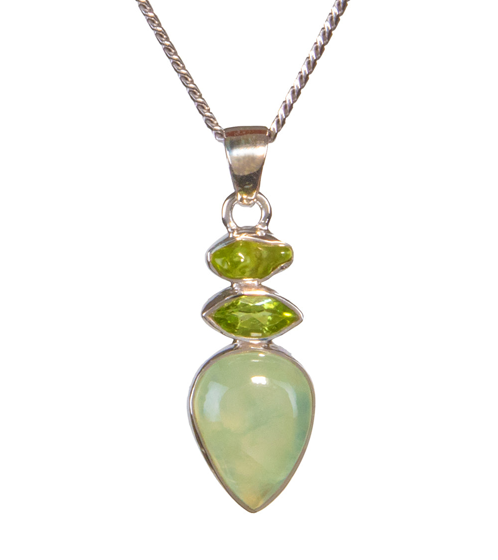 Peridot & Prehnite Pendant- BOBB37670+M&M37477