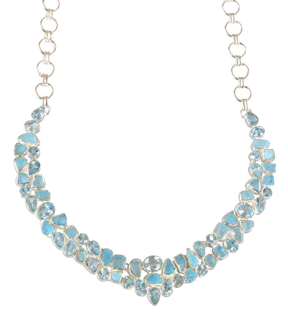 Blue store topaz necklaces