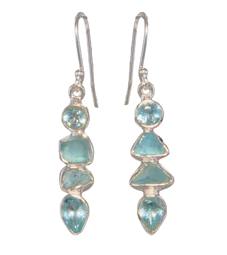 Blue Topaz Earrings - BOBB38229