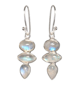 Rainbow Moonstone Earrings