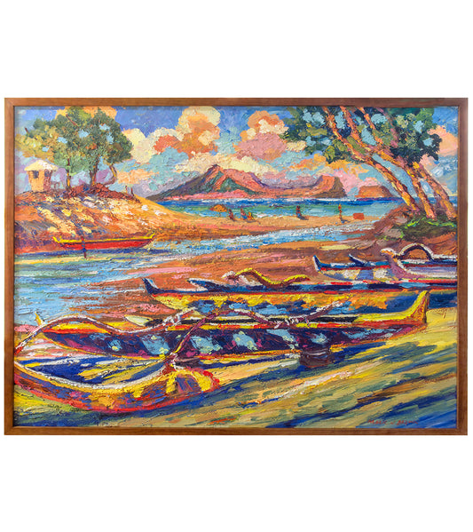 マーク・ブラウン作「カイルア・ビーチ・カヌー」