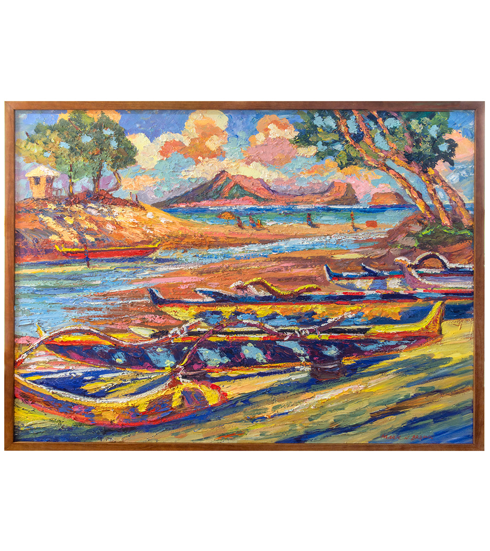 Kailua Beach Canoes by Mark Brown