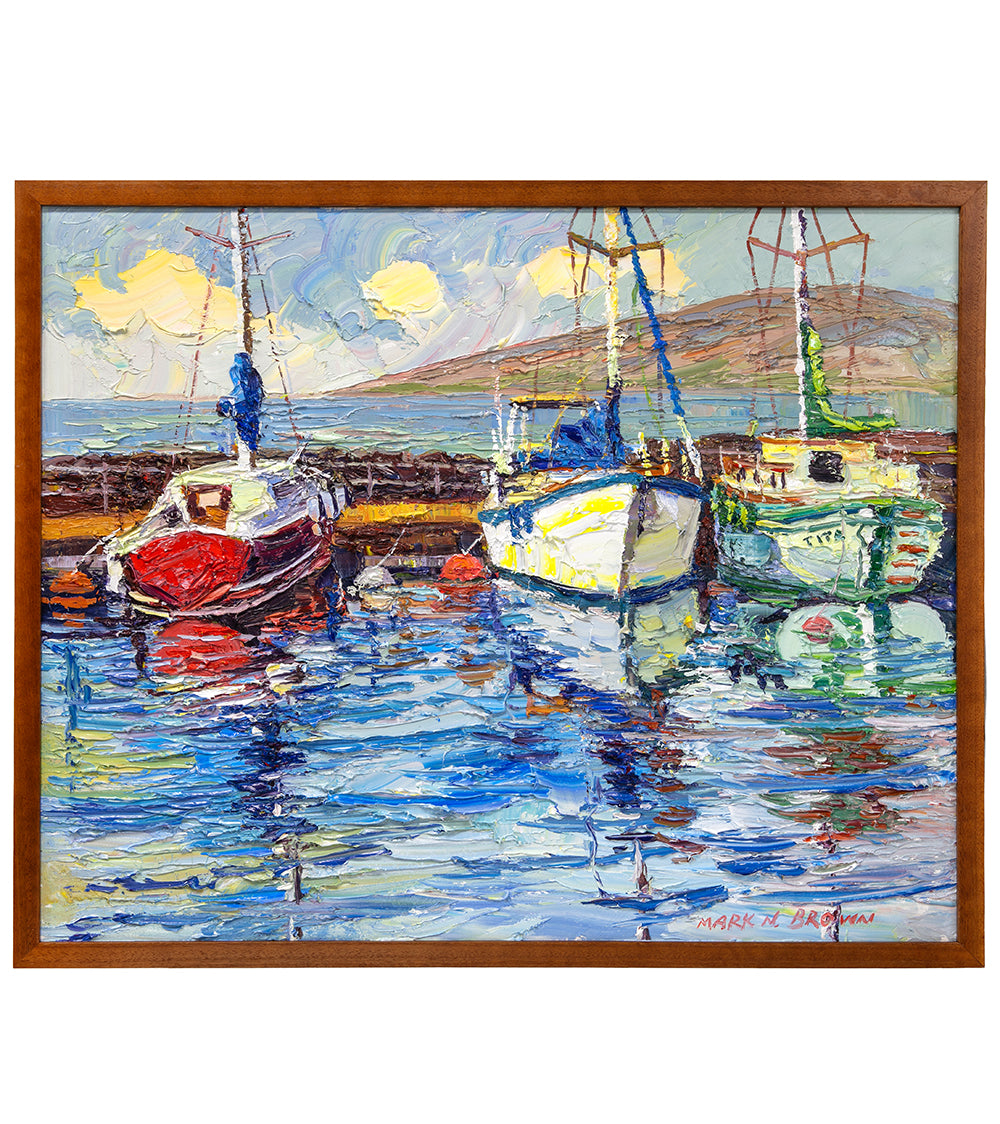 Boats at Lahaina Harbor by Mark Brown