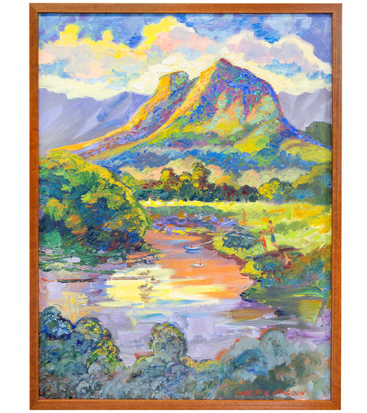 Olomana from Kawainui Marsh by Mark Brown