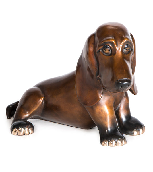Escultura de bronce "Baxter" de Marty Goldstein