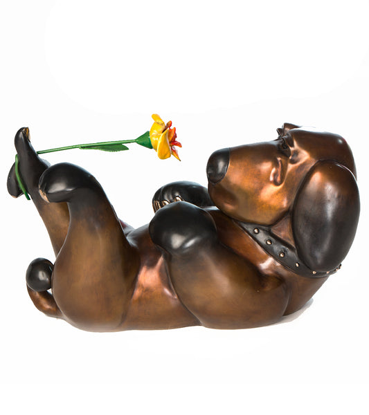 Escultura de bronce "Flor" de Marty Goldstein