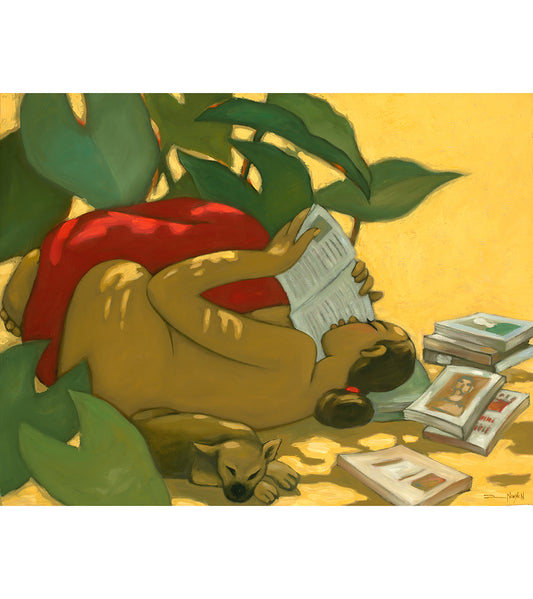 Pintura original: Ratón de biblioteca de Tim Nguyen