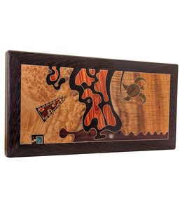 Wood Inlay Mural "Turtle Curl" by Chris Cantwell