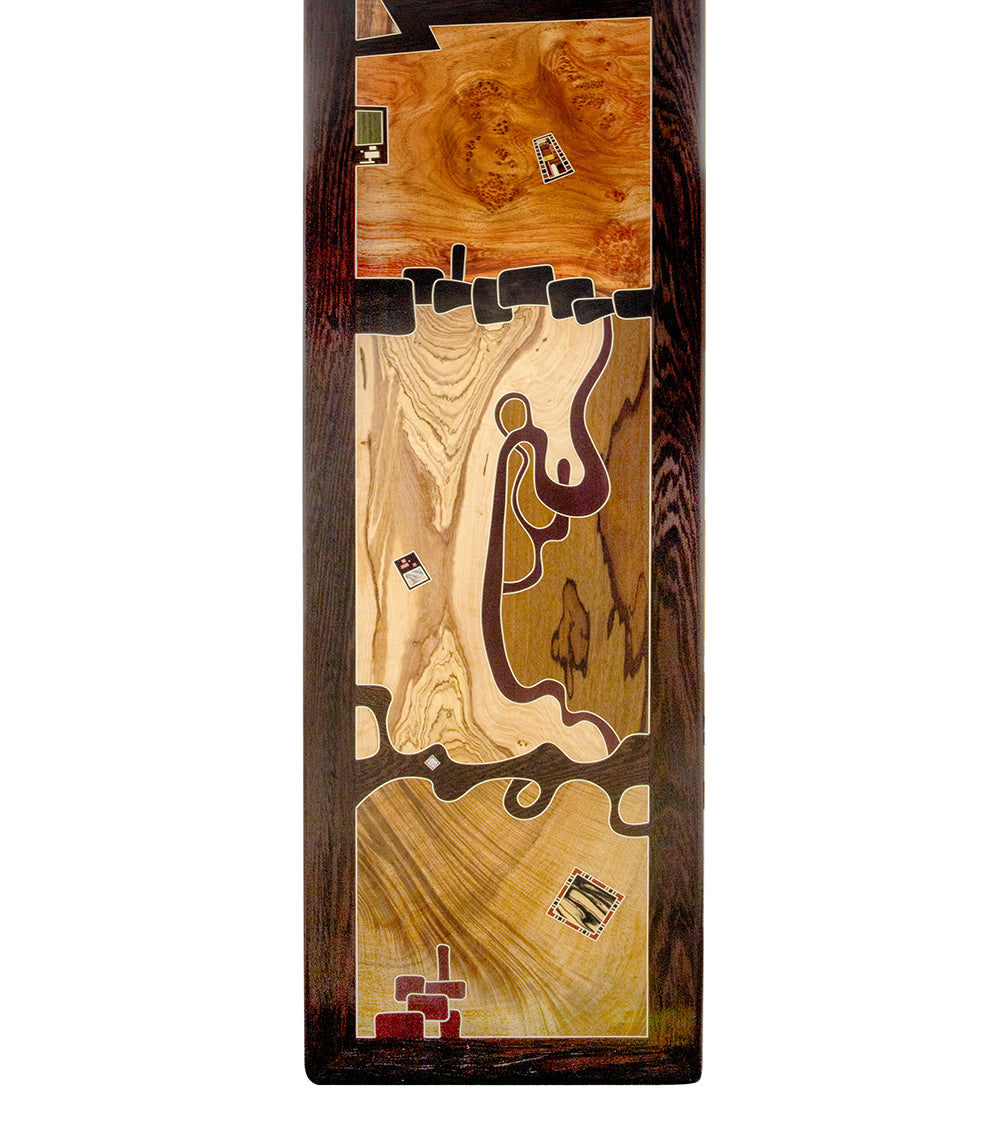 クリス・キャントウェル作 木製象嵌壁画「Three Thumbs」