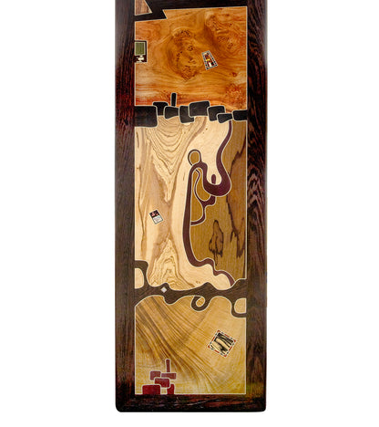 クリス・キャントウェル作 木製象嵌壁画「Three Thumbs」