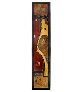 Wood Inlay Mural "Slack Line" by Chris Cantwell