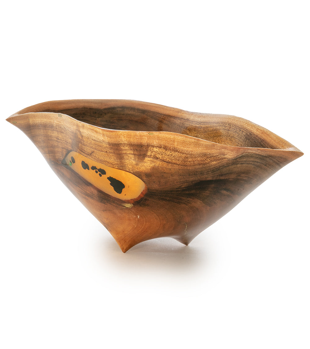 Carved Koa Vessel "Hawaiian Islands" by Francisco Clemente