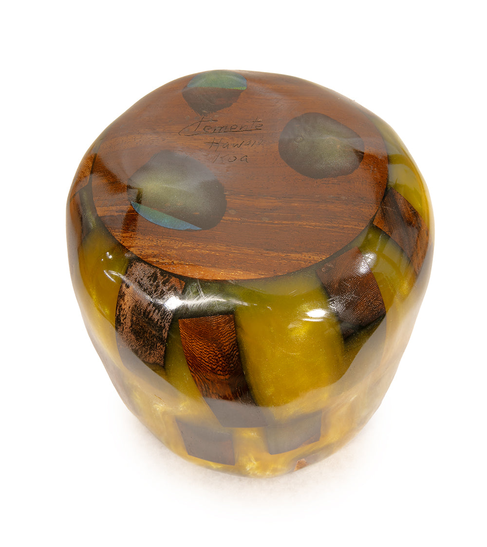 Carved Koa/Resin Vessel by Francisco Clemente
