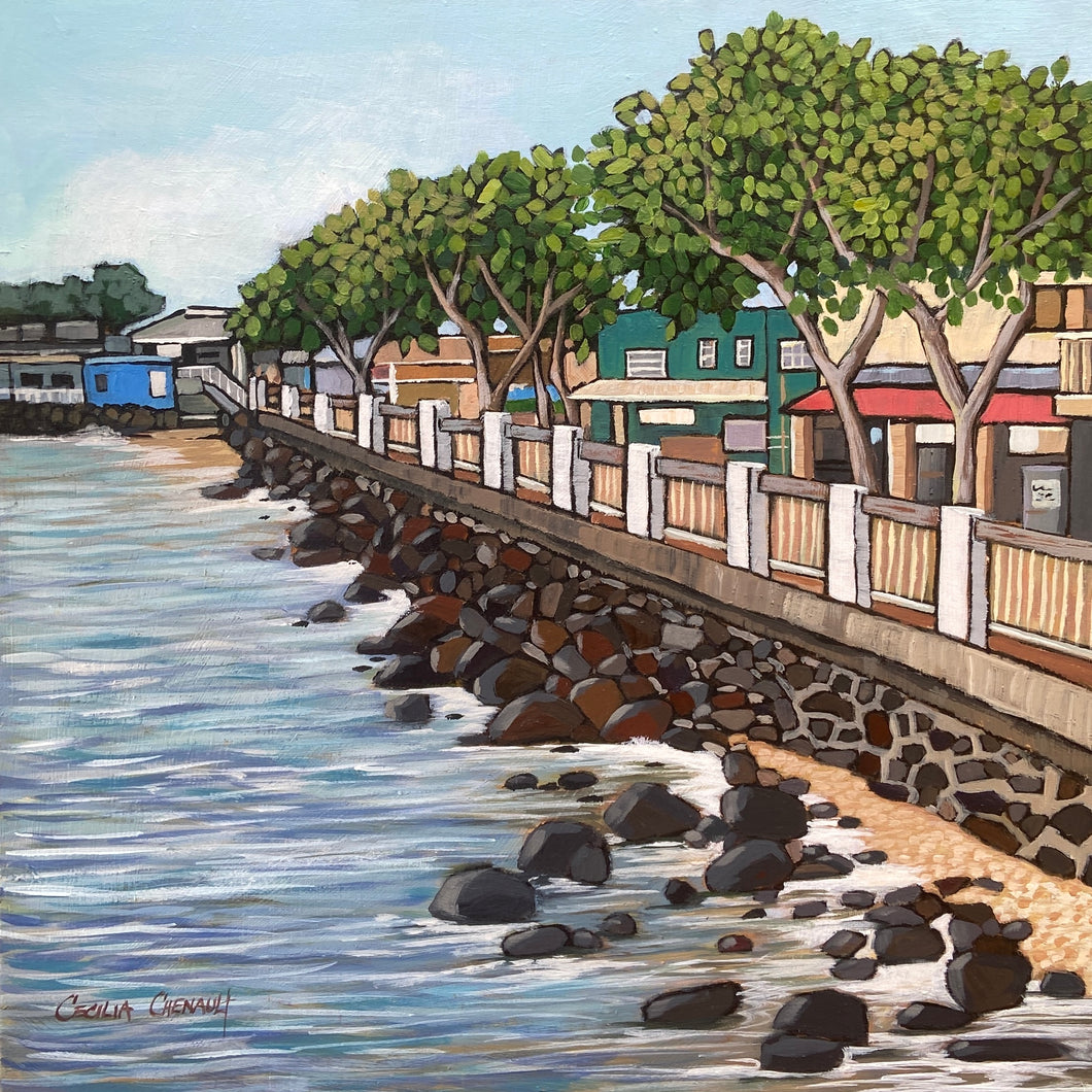 Sea Wall Front Street Lahaina by Cecilia Chenault