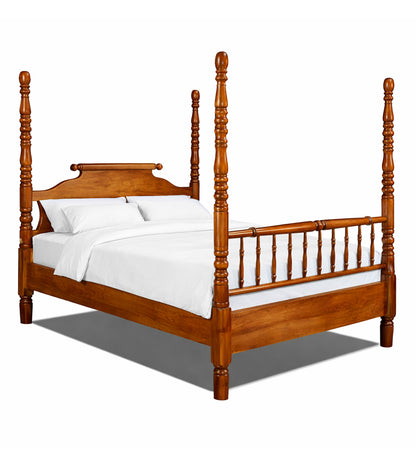 Scroll Grand Four Poster Koa Bed