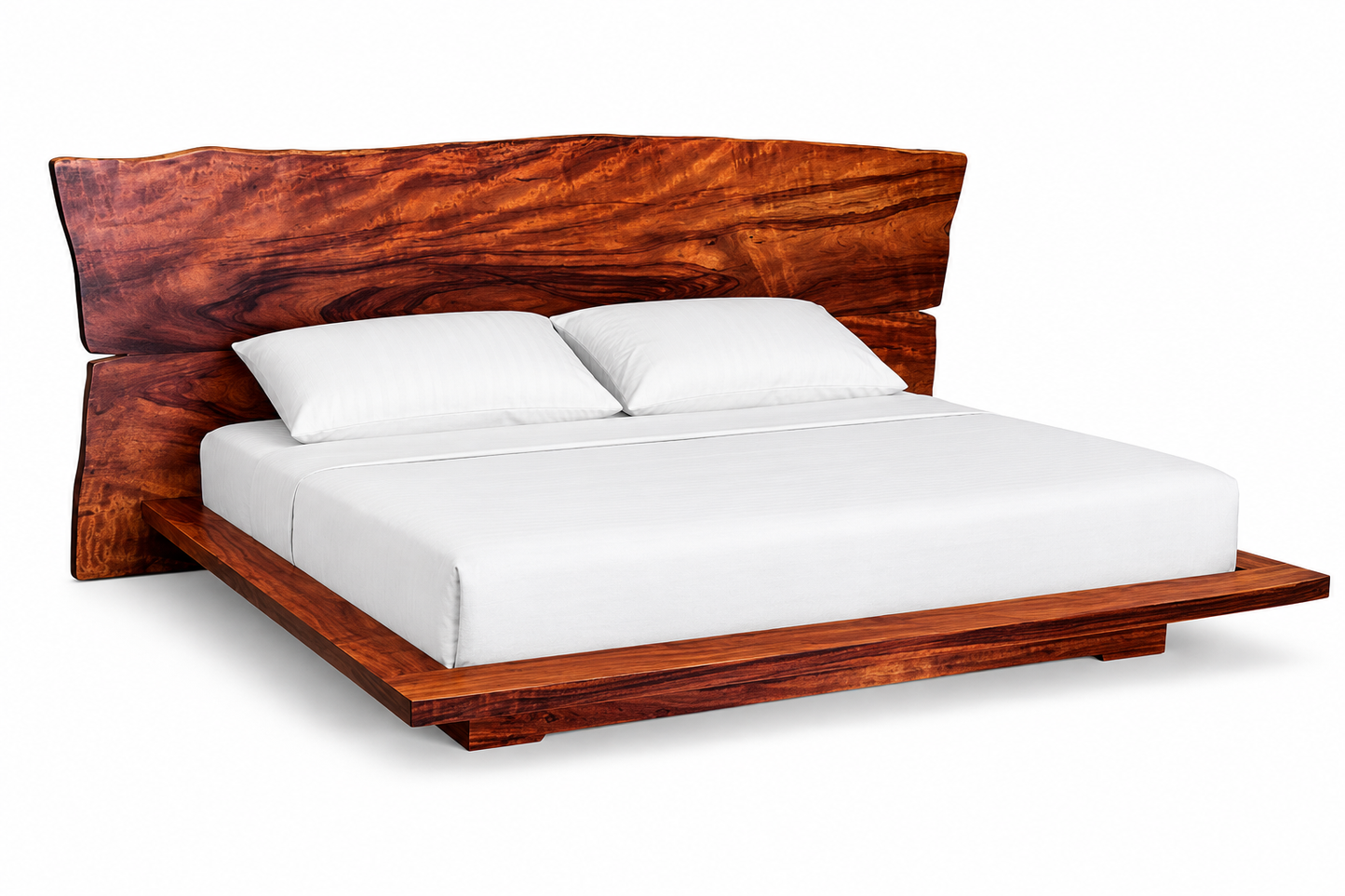 Cama de losa de koa de forma libre