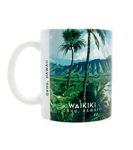 "Waikiki" Travel Art Mug