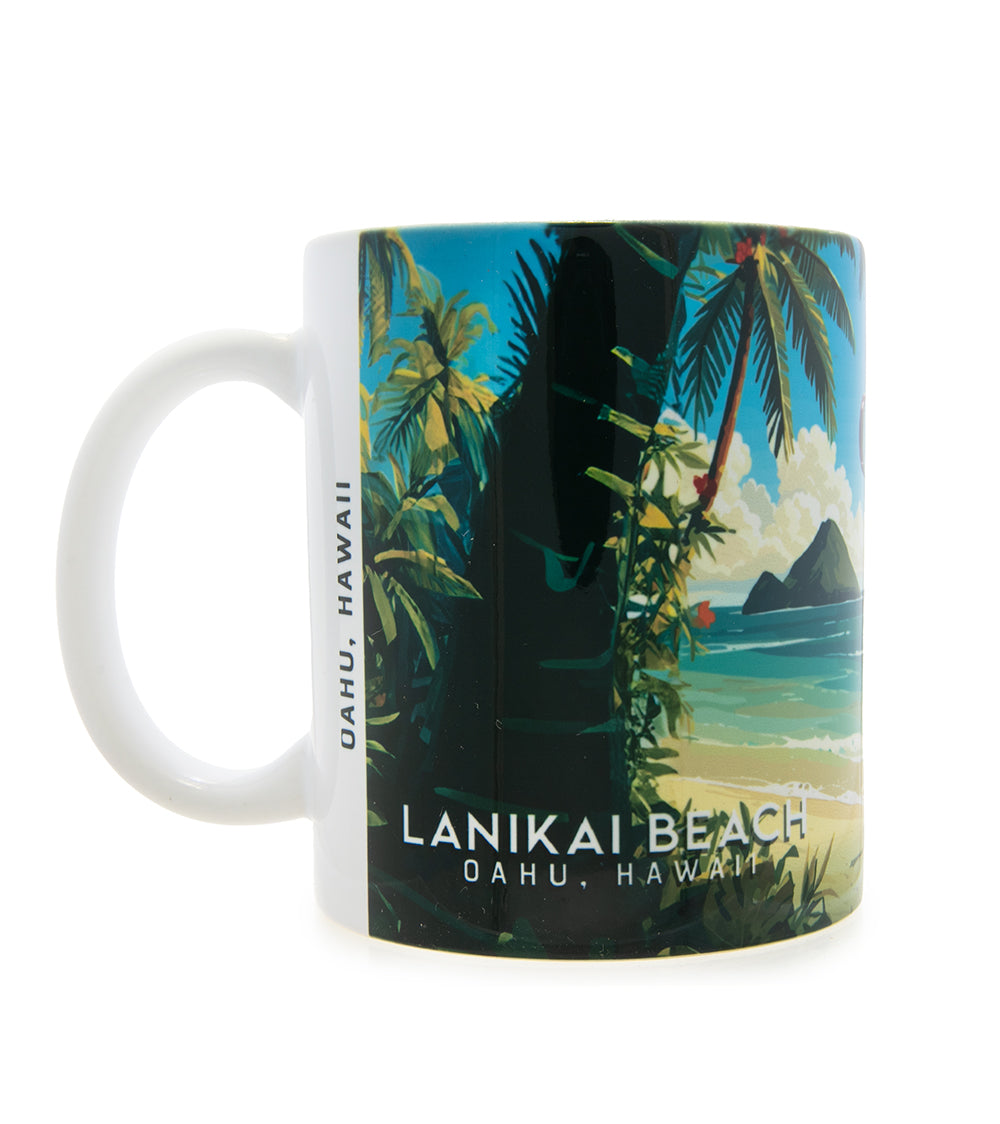 "Lanikai Beach" Travel Art Mug