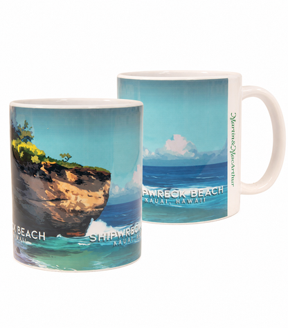 "Shipwreck Beach" Travel Art Mug