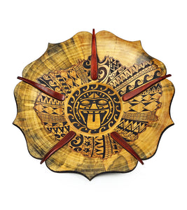 Norfolk Pine Wood Wall Art "2301" with Padauk and Pyrography by Dan Stevenson