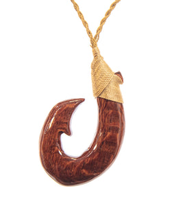 Leopard Wood Hook Pendant