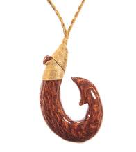 Leopard Wood Hook Pendant