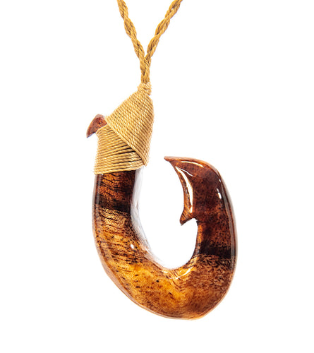 Curly Koa Hook Pendant