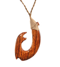 Zebra Wood Hook Pendant