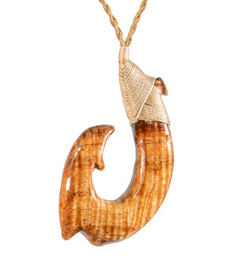 Curly Koa Hook Pendant