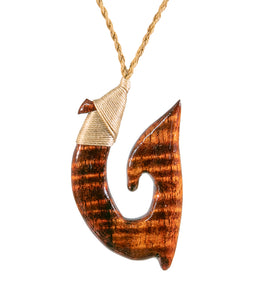 Curly Koa Hook Pendant