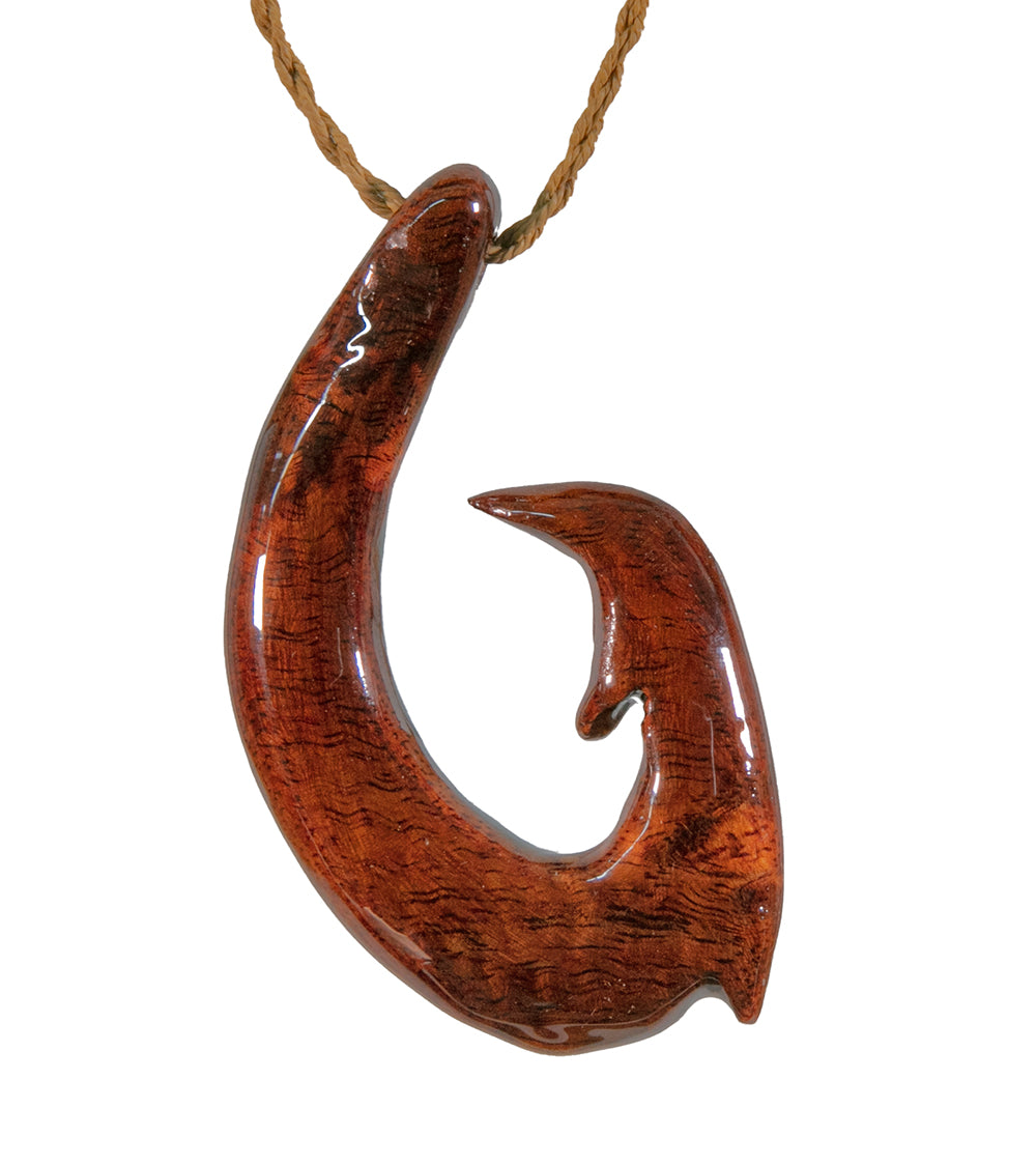 Birdseye Koa Ulua Hook Pendant