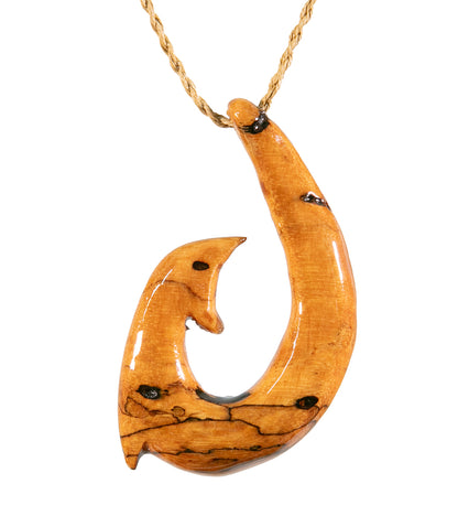 Spalted Tamarine Hook Pendant