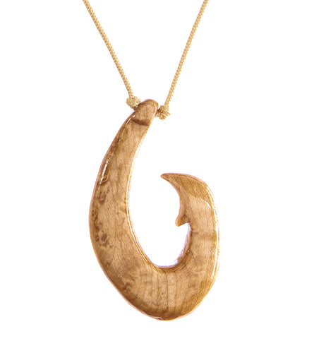 Birdseye Maple Ulua Hook Pendant