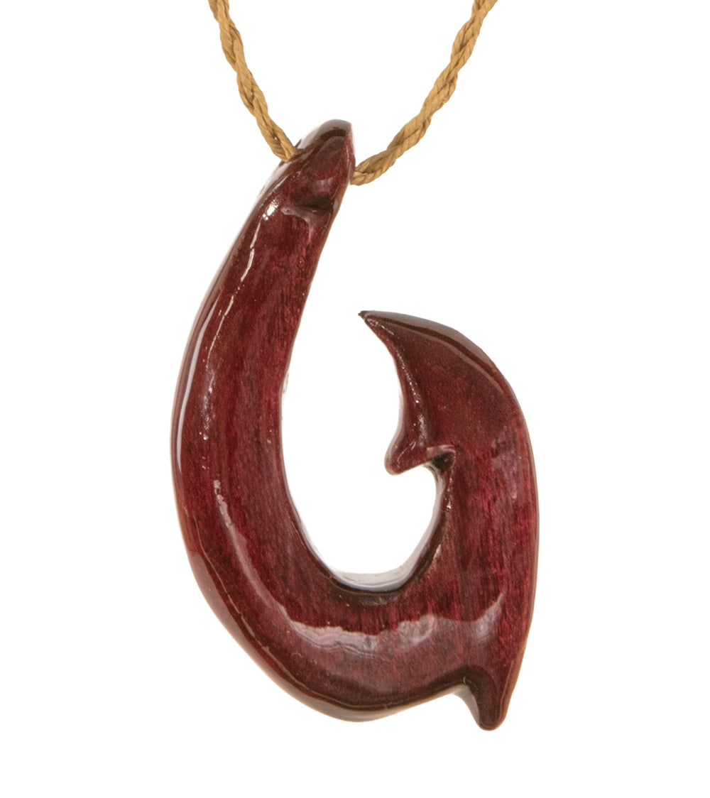 Colgante de gancho Ulua de koa rizado