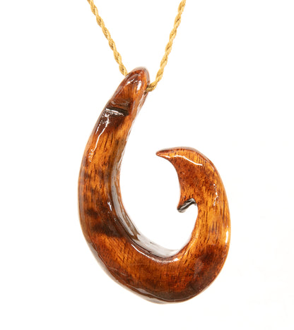 Curly Koa Hook Pendant