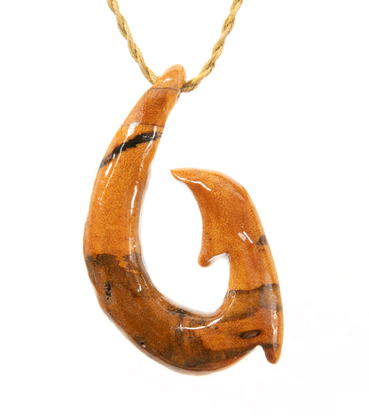 Spalted Tamarine Hook Pendant